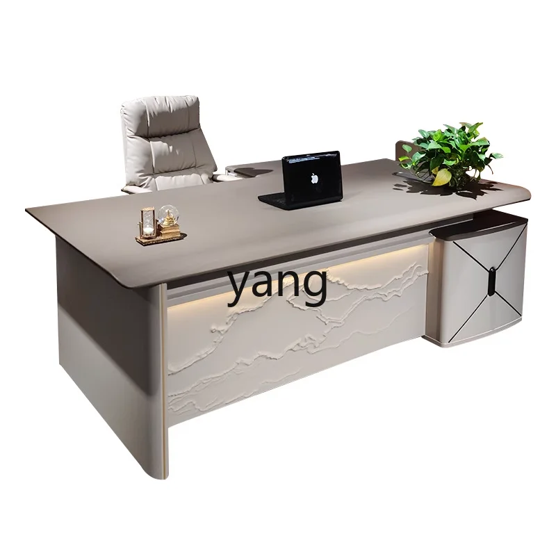 LMM new Chinese boss table high-end manager leadership office table and chair combination