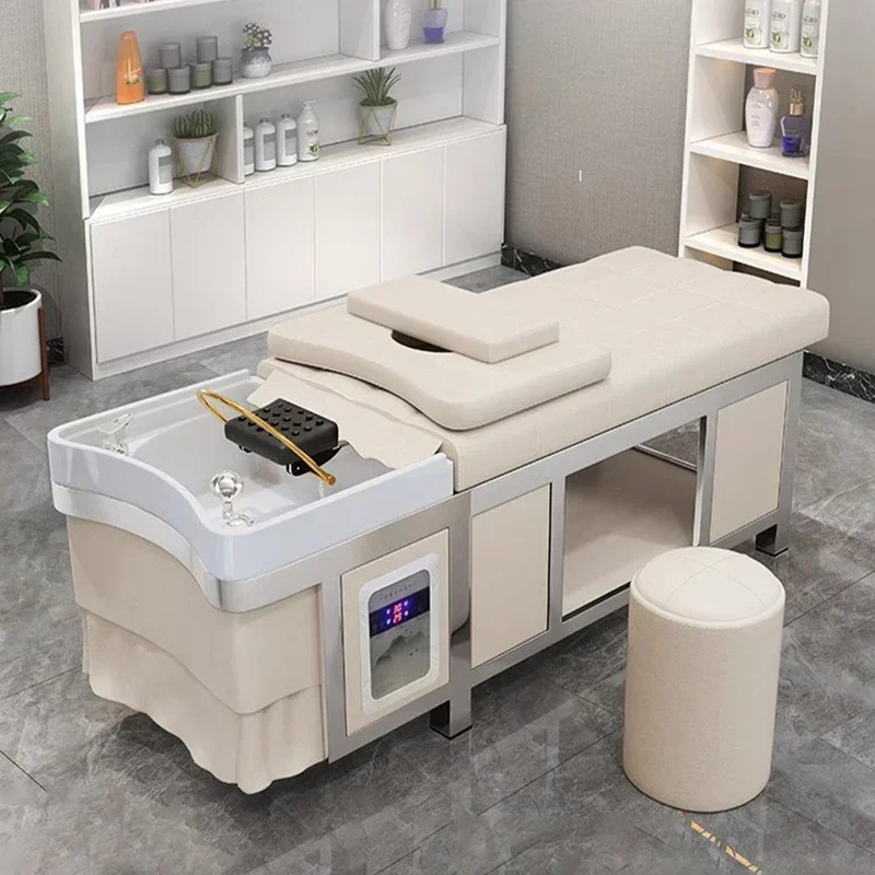 

Nail Spa Салон красоты Клиент Циркуляционная раковина для воды Японская машина для волос Носилки Массаж Camillas Masaje Кровать Шампунь