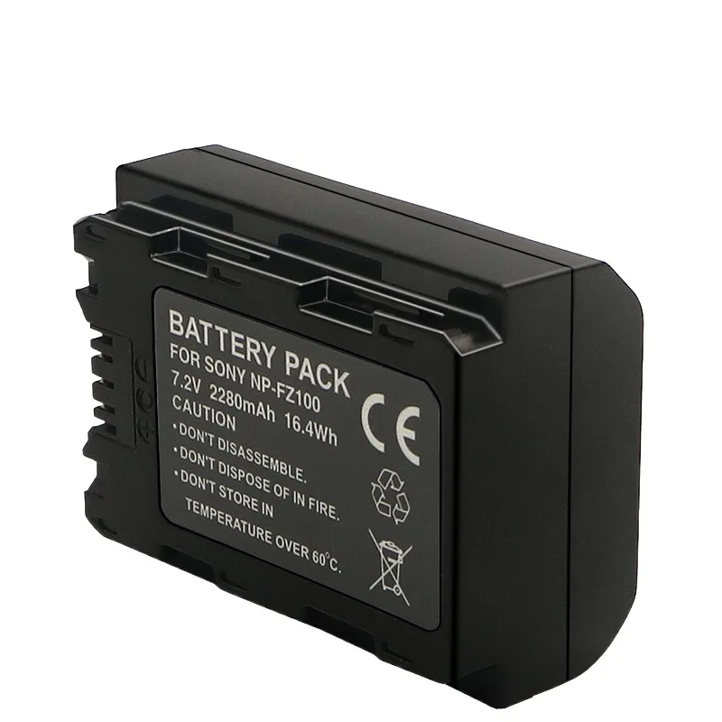 Replacement Battery NP-FZ100 NPFZ100 NP FZ100 2280mah for Sony A6600 A7R3 A7M3 A9M2 FX30 A7M4 A9 7RM3 A7M3K Camera Batteries