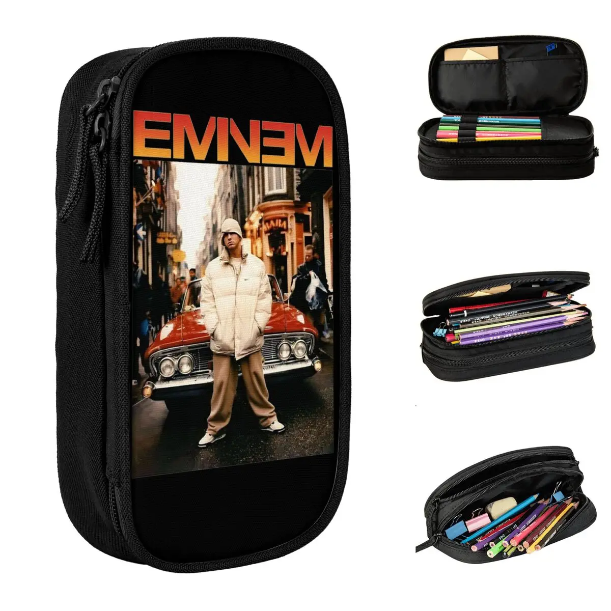 Fun Realistic Nature Dark Light Eminem Pencil Cases Pencil Pouch Pen Holder for Girl Boy Big Capacity Bags Office Stationery