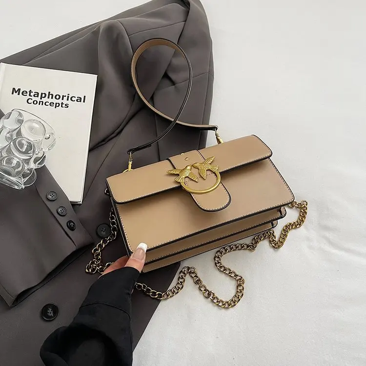 ‌ Borsa da donna chic e minimalista: borsa quadrata in morbida pelle, tracolla e tracolla, compatta ed elegante, idea regalo