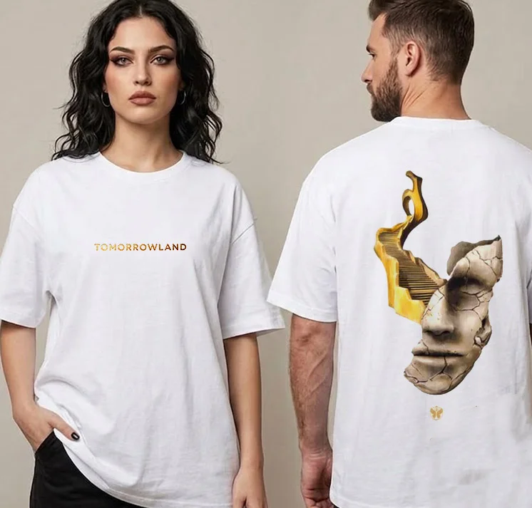 2026 Summer Tomorrowland Consciencia Spirit World of Emotions T-Shirt 100 % Baumwolle Herren Damen Y2K Rundhals-Shirt mit lockerem Schnitt – Detail 5