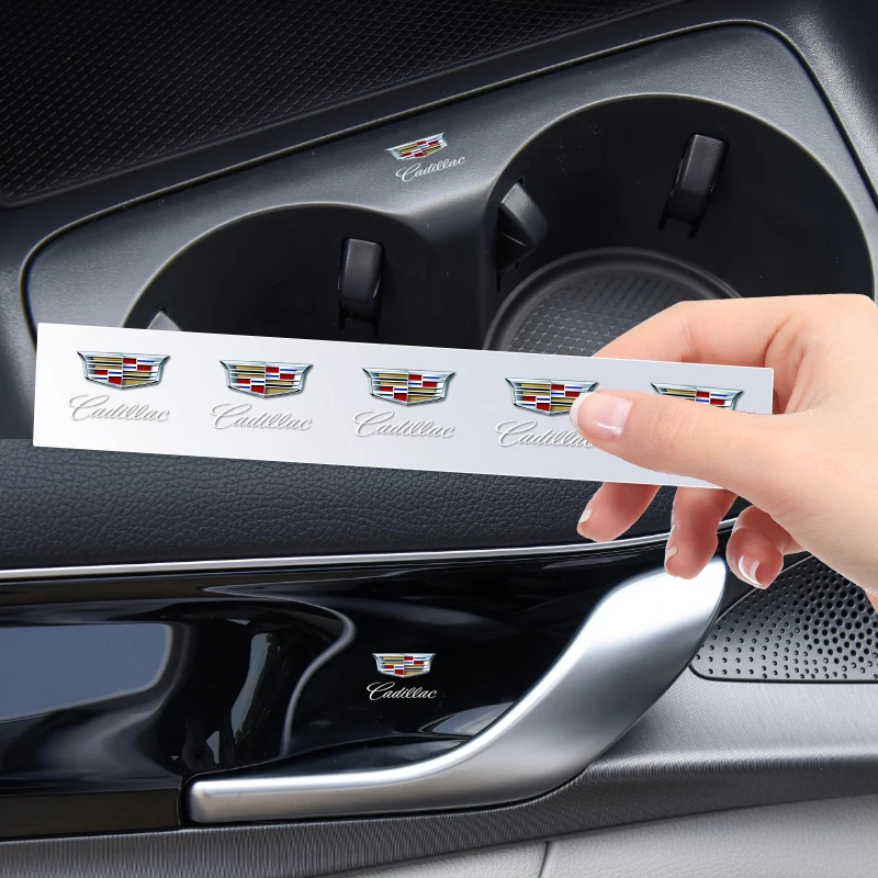 

1/2/5/10Pcs Car Logo Car Door Handle Anti Scratches Stickers For Cadillac Logo Escalade CTS ATS SRX XTS XT5 STS CT5 CT6 BLS XLR