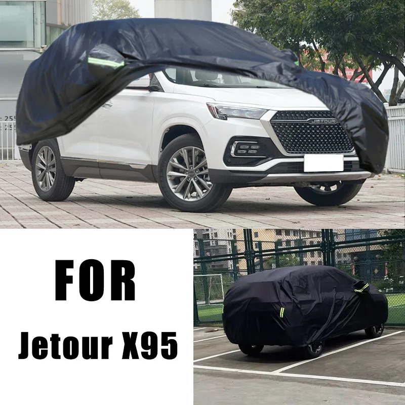 

For Jetour X95 All-Weather Car Covers 6-in-1 Waterproof Dustproof UV Proof Snowproof Scratch Resistant Protection