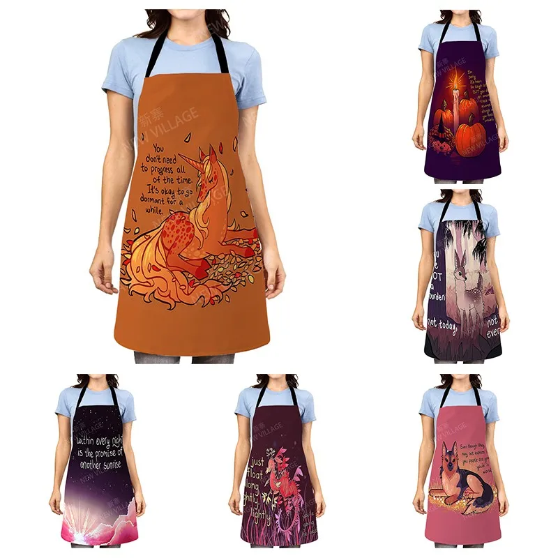 Aesthetic Women kitchen apron kids original Children Waterproof girl  princess waiter work apron oil proof cartoon kawaii cute