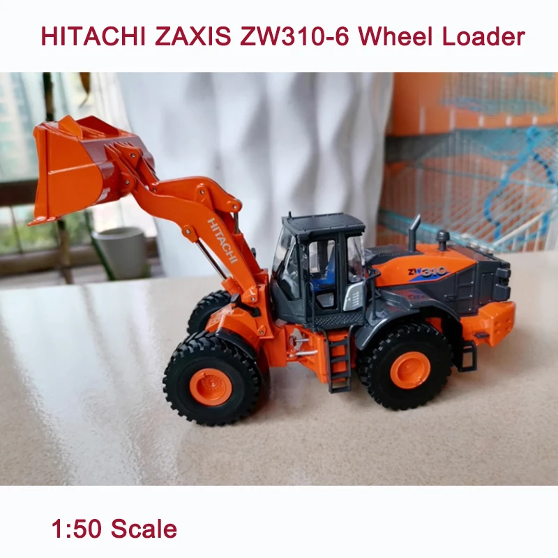 Diecast 1:50 Scale HITACHI ZAXIS ZW310-6 Wheel Loader Forklift Alloy Engineering Model Collection Souvenir Display Toys Gift