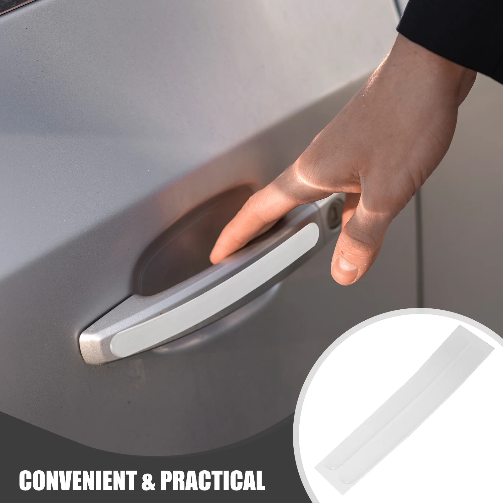 

2Pcs Car Door Anti Collision Strips Flexible Silicone Protective Strip Lightweight Scratch Resistant Strong Adhesion Car Door