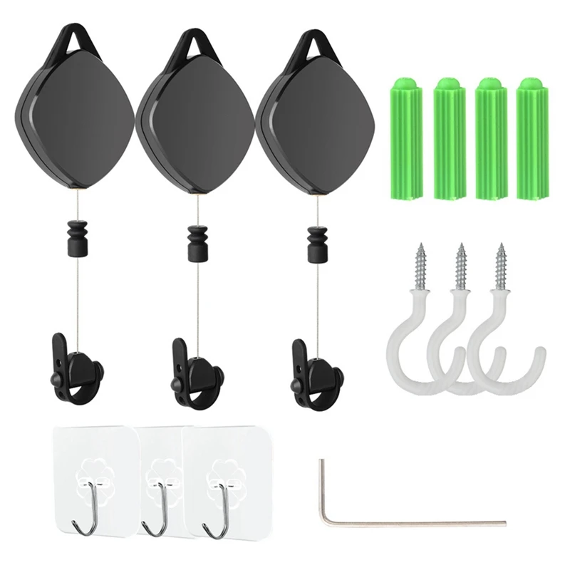 خطاف كابل خوذة الواقع الافتراضي RISE-3 قطع، صندوق بكرة كابل الانكماش التلقائي لإدارة الكابلات HTC Vive / Vive Pro / Oculus Flaw