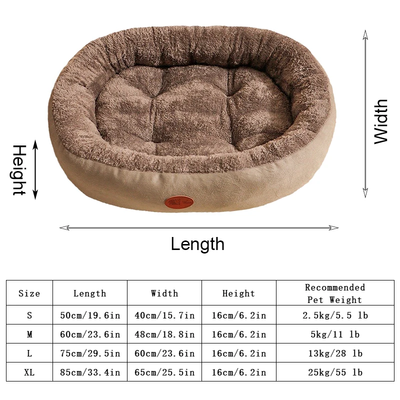 Dog Cat Bed Super Soft Pet Winter Warm Cat Nesk Cushion Large Medium Small Dog Sofa Bed Pet Kennel Home Products Accessories