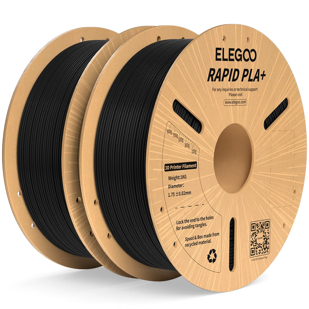 ELEGOO RAPID PLA Plus Filament 1,75mm 3D-Drucker-Filament Unterstützt 30-600mm/s Geschwindigkeit Kompatibel mit den Meisten FDM 3D-Druckern