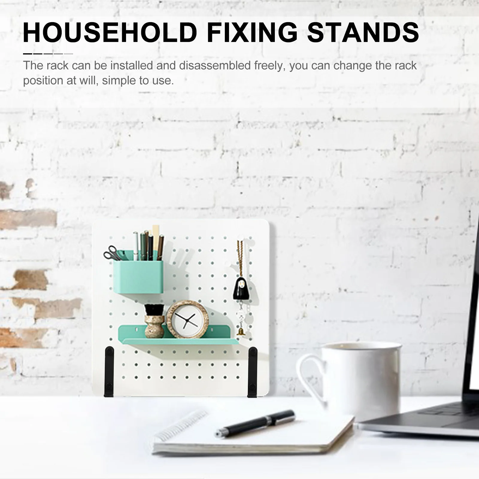 

Metal Painted Fixation Shelf Strong Stable Hole Board Iron Stand Flexible Punch-Free Household Fixing Stands Home Hole Storage