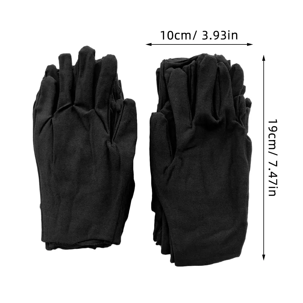 12Pairs Thick Cotton Working Gloves Labour Protection Comfortable Safety Gloves Hand Protection Breathable Anti-Skid