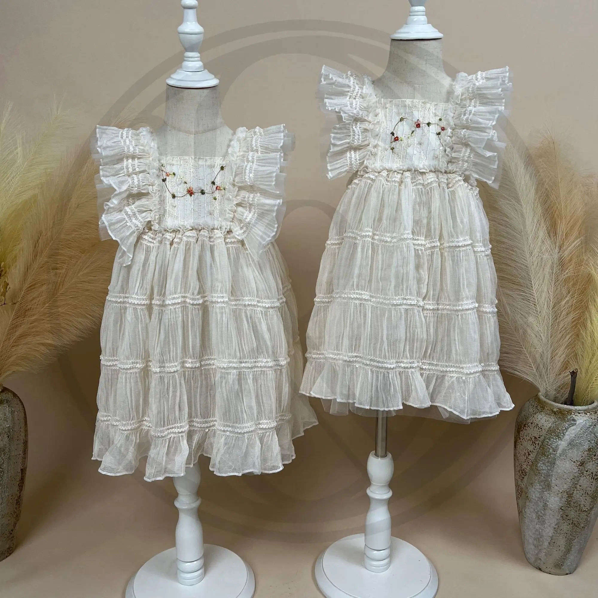 Don & Judy – robe pour bébé fille, jupe en Tulle, vêtements simples à fleurs pour séance Photo, cadeau d'anniversaire pour petite fille