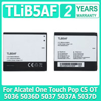 New Battery TLiB5AF 1800mAh Battery For Alcatel One Touch Pop C5 OT 5036 5036D 5037 5037A 5037D 5037X Mobile Phone Bateria