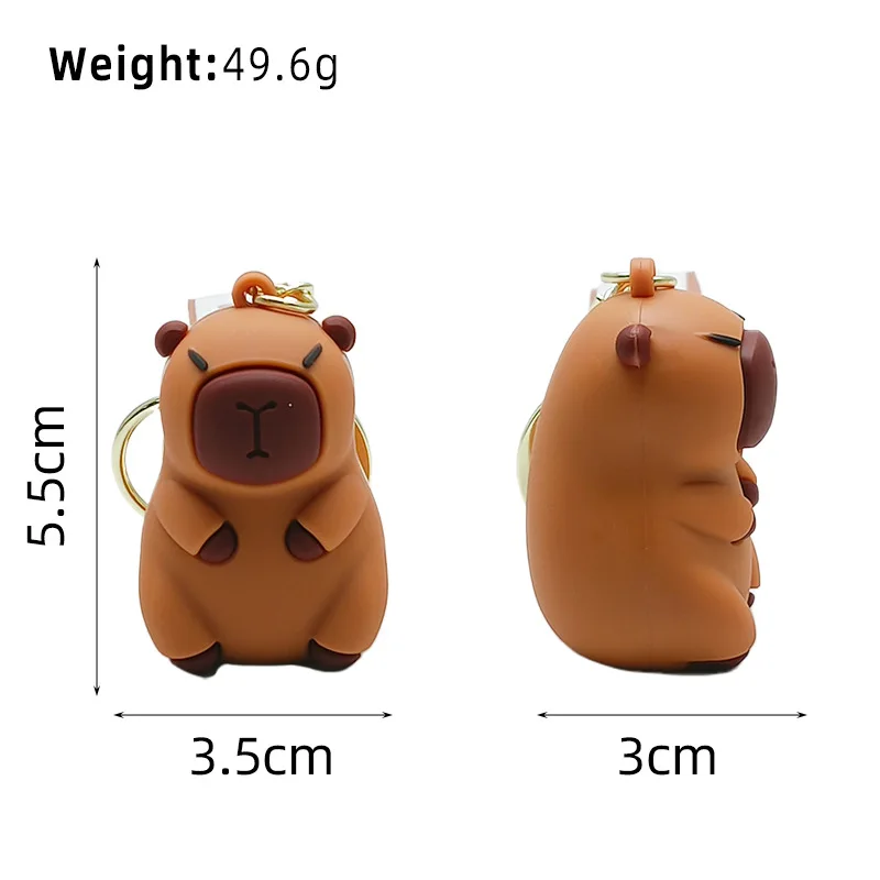 Cute Capybara Keychain Cartoon Animal Capybara Duck Capybara Hug Turtle Doll Keychain For Men Women Car Pendant Gift Jewelry