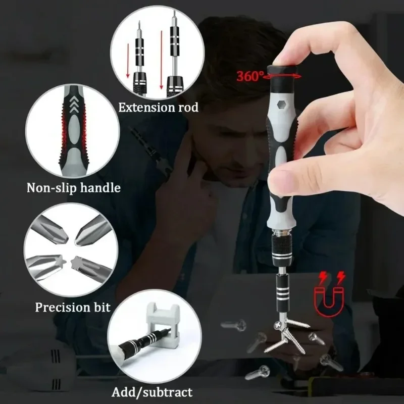 BIESUO Precision Screwdriver 115 in 1 Set Magnetic Mini Screw Nuts Bits WEEKS Multifunction Household Repair Tools Kit