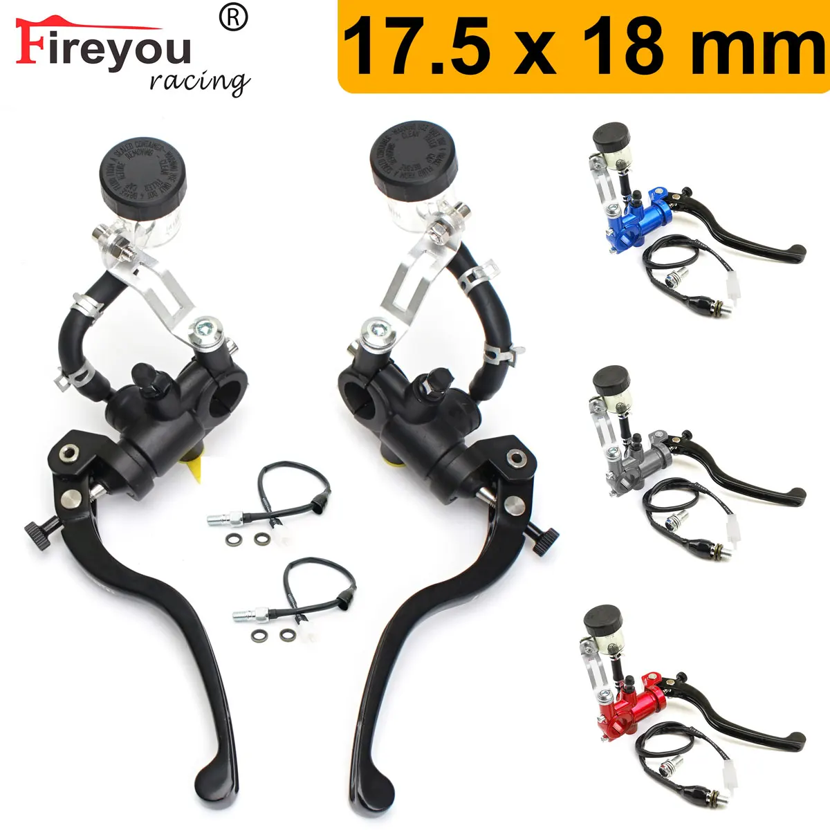 17.5x18 مللي متر مكبس دراجة نارية الفرامل مضخة مخلب جثم الهيدروليكية أسطوانة رئيسية رافعة ل Adelin PX1 هوندا ياما سوزوكي موتو