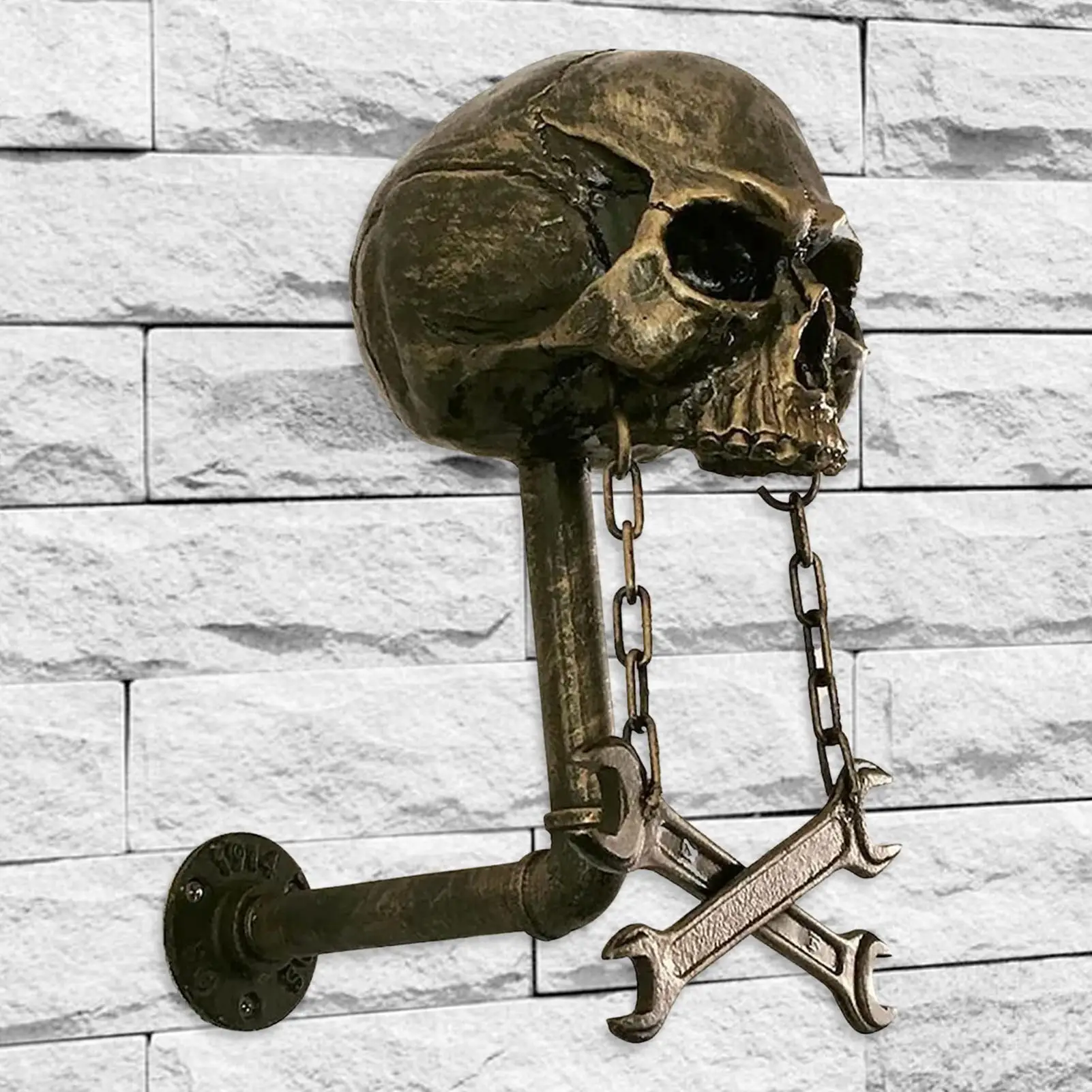 

Motorcycle Helmets Mount Wall Mounted Helmets Hanger Skull Head Design Stand Holder And Wall Rack For Motorcycle & Bike