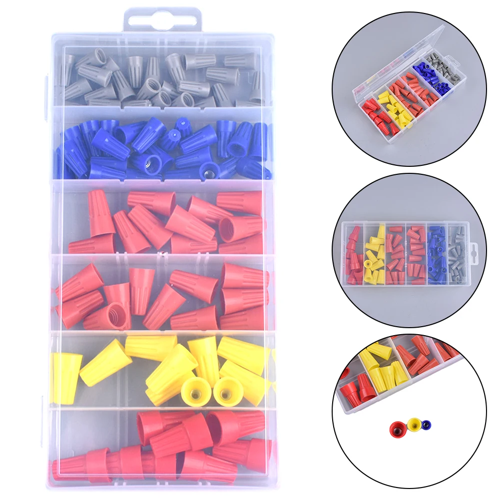 

90pcs/Kit Wire Connectors Nut Nuts Tool Electrical Splice Screw Cap Assortment Replace Car Accessories