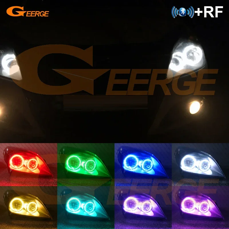 For Opel Holden Vauxhall Chevrolet Astra H 2004 - 2008 2009 2010 BT App RF Remote Multi Color RGB LED Angel Eyes Kit Halo Rings