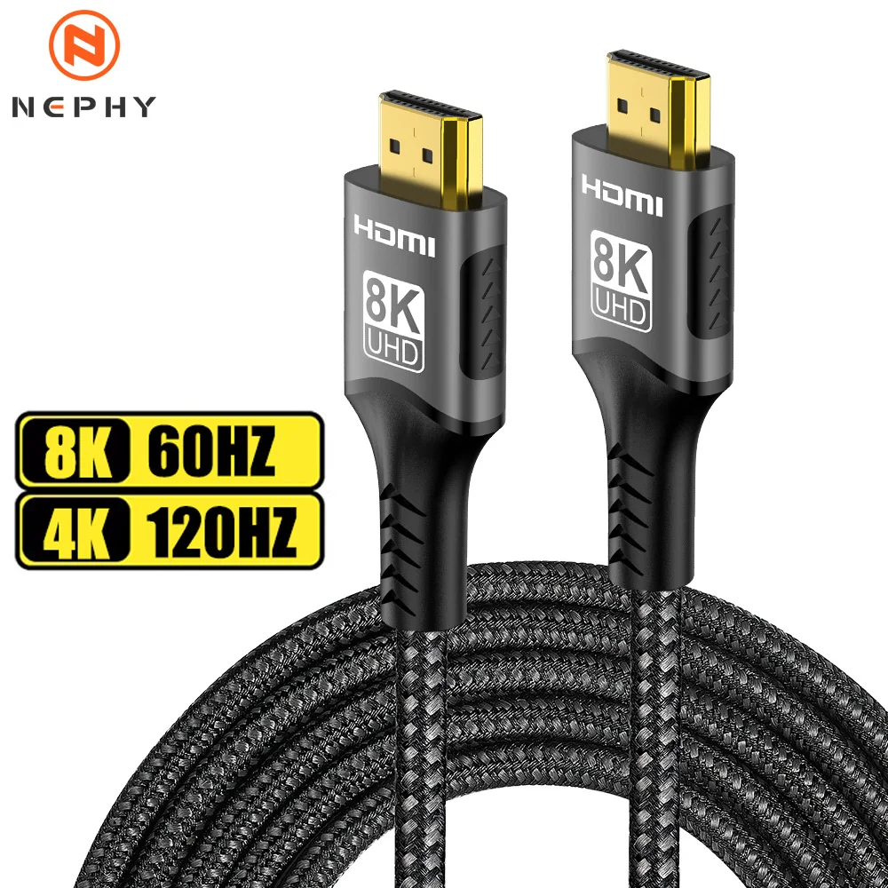 1/2/3/5 متر طويل HDMI 2.1 كابل كابل الفيديو ل PS5 Xbox كاميرا ويب كاميرا التلفزيون صندوق النار عصا الكمبيوتر المحمول HDCP eARC 8K 60HZ 4K 120HZ