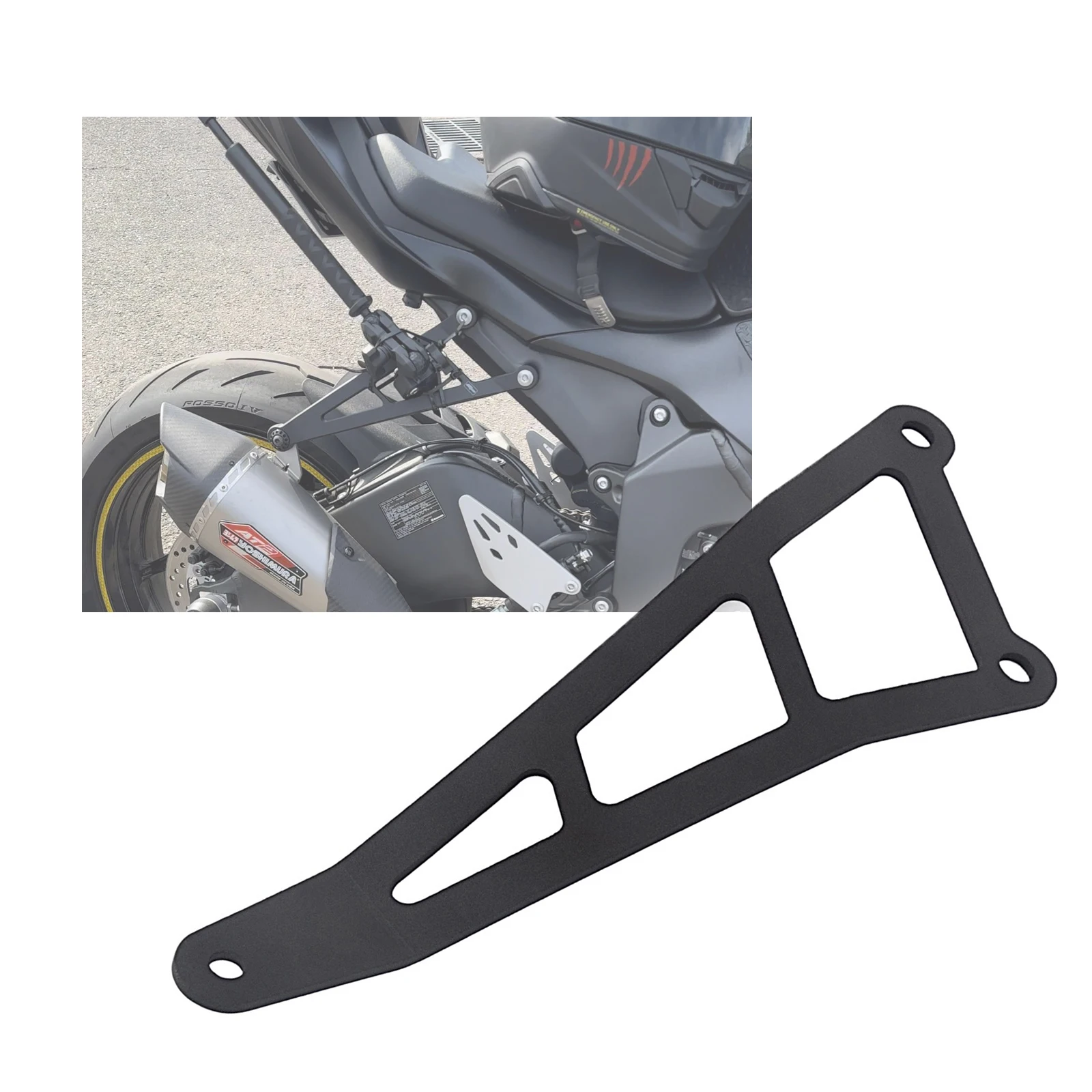 アクセサリー 6 For KAWASAKI ZX-6R ZX6R 2024 2025 2026 Aluminum Exhaust Hanger