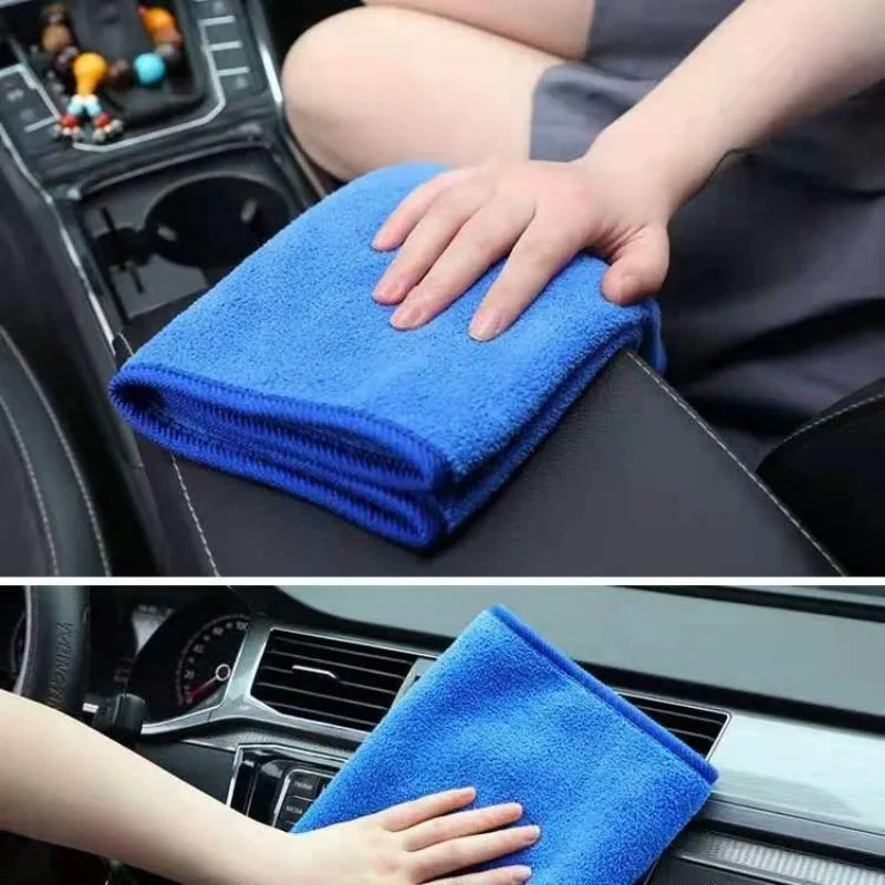 1/3/5Pcs Cleaning Towels Household Cleaning Cloths Water Absorbing Thickened Non Shedding Car Washing Wiping Glass and Floors