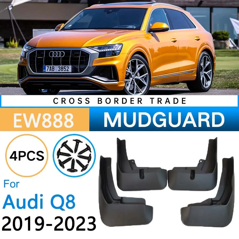 

Car Mudguards for Audi Q8 2023 2022 2021 2020 2019 Front Rear Wheels Mudflaps Splash Guards Mud Flaps Fender Auto Accessories