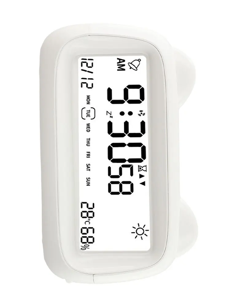 Early Morning 15*10*5cm Digital Alarm Clock Alarm Clock Countdown Timer Celsius Fahrenheit Switch Humidity Sensor