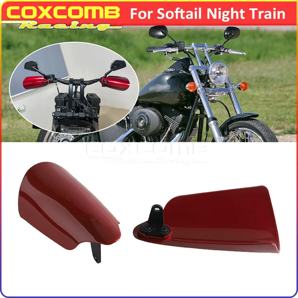 

Handlebars Handguards Shield For Harley Softail FLSTFB Night Train FXSTB FXSTBI Rocker C FXCW FXCWC Hand Guards Hand Protectors
