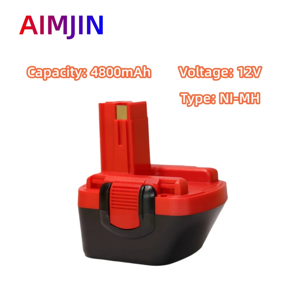 

12V 4800mAh NI-MH Rechargeable Battery for Bosch BAT045 BAT046 BAT049 BAT120 BAT139 Power Tool Battery Replace