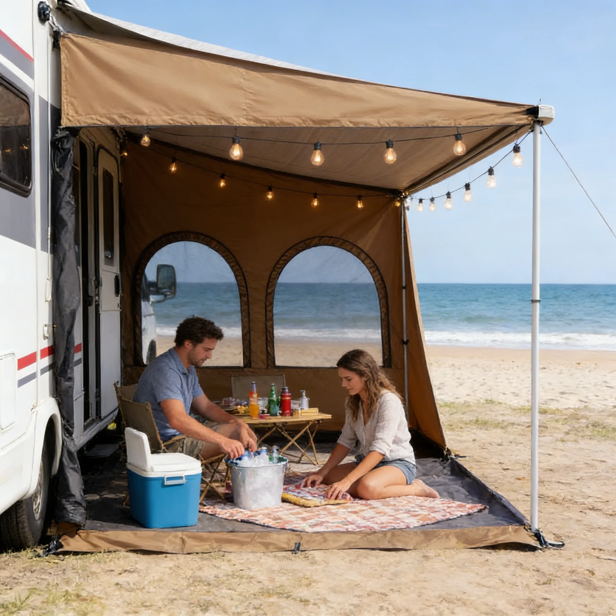 

Premium Waterproof and Mildew Resistant RV Side Awning Tent for Humid Climates and Long Term Deployment