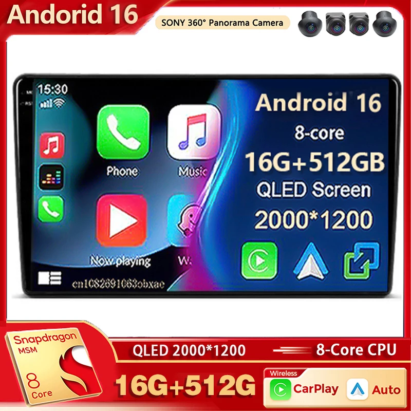Radio multimedia para coche con Android 16 para Citroen Berlingo y Peugeot Partner 2008 - 2019, Auto Carplay, estéreo para coche, DSP, control por voz Ai