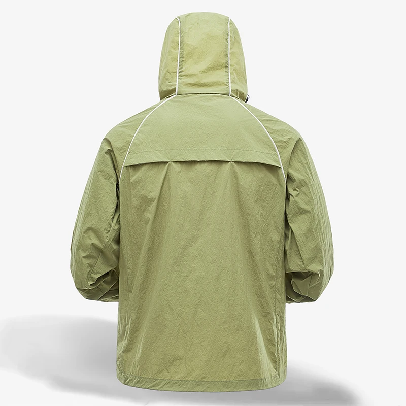Summer New Men'S Casual Fashion Versatile Outdoor Uv Resistant Jacket Teenagers Loose Lightweight Waterproof Sunscreen Clothing