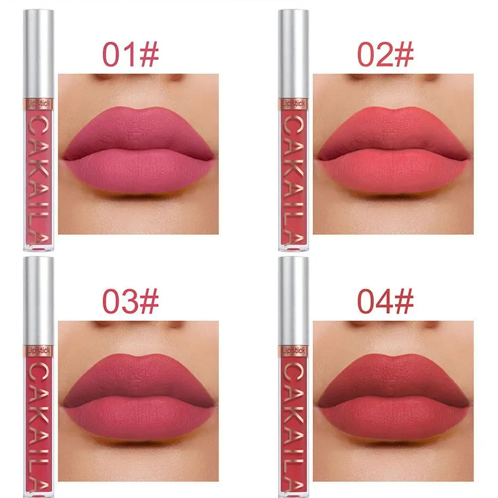 Juego de 6 pintalabios de terciopelo líquido para mujer, labios brillantes mate, Nude labios, hidratante, larga duración, rojo, resistente al agua, Sexy, Q5n4