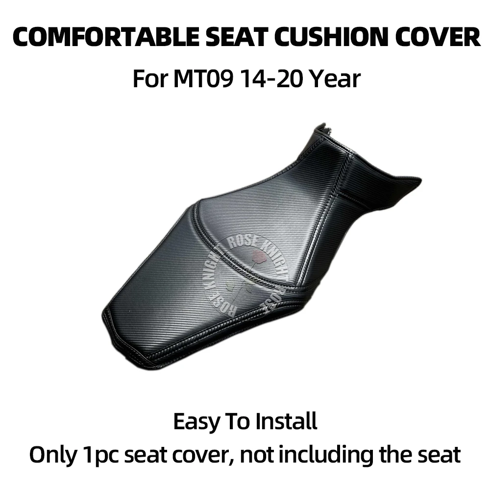 Motorcycle Thickened Seat Cushion Cover For yamaha MT09 Imitation Leather Anti Slip Comfortable Seat Cover MT09 Seat Accessories