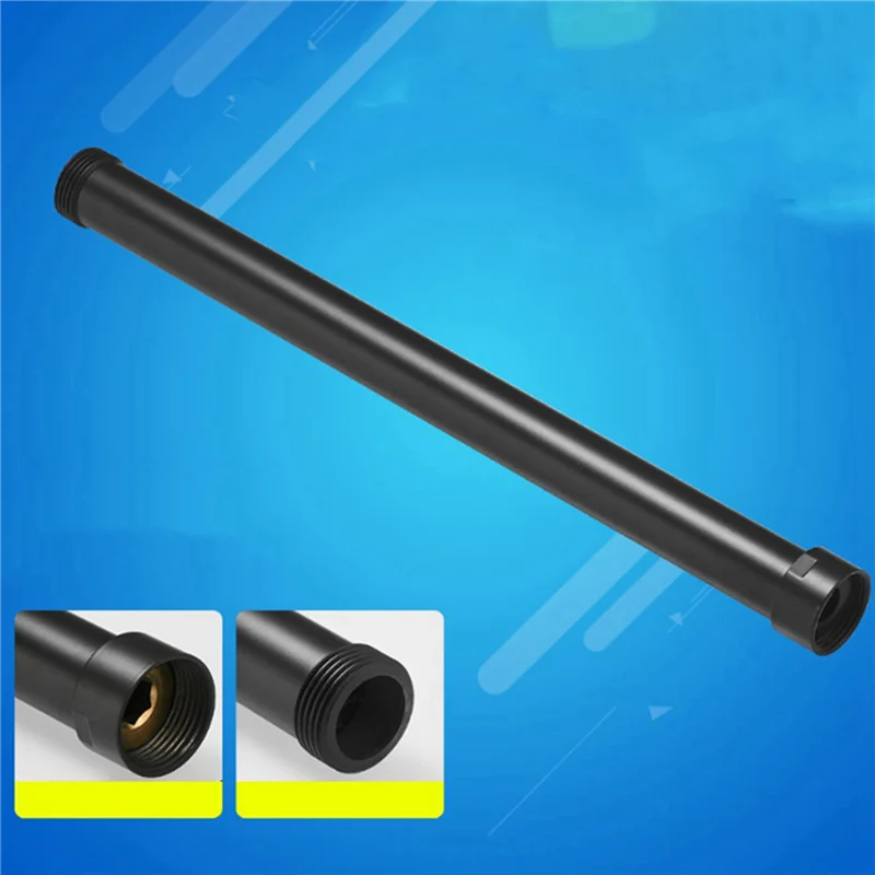Y50A-4X Tubo de extensión de ducha negro, tubo mezclador de ducha de 30Cm de longitud, tubos de ducha de latón para baño