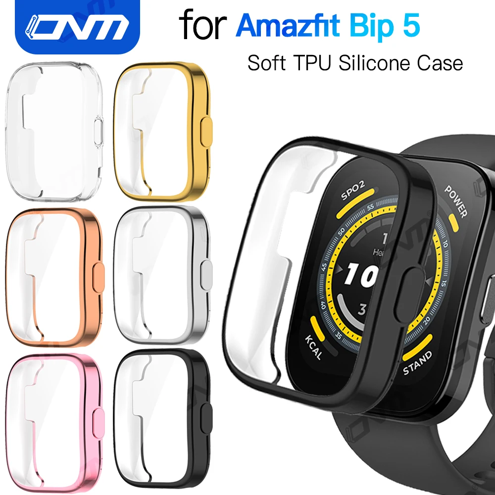 

Screen Protector Case for Amazfit Bip 5 Full Coverage Bumper Soft TPU Protective Case Cover for Amazfit Bip5 Accessories