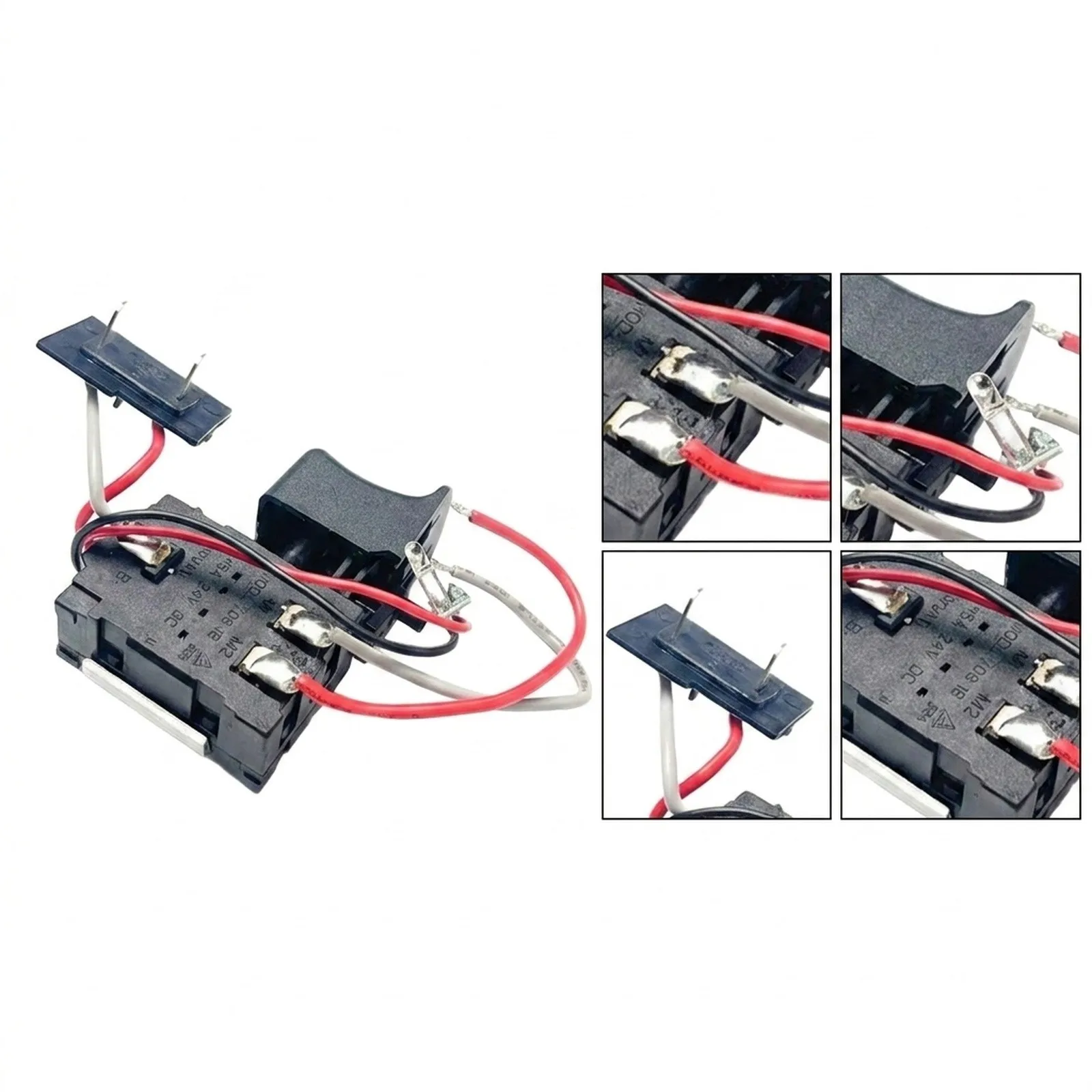 Push Button Switch Black Control Switch Drill Switch for Easy To Assemble Switch Electric Hand Drill Switch Push