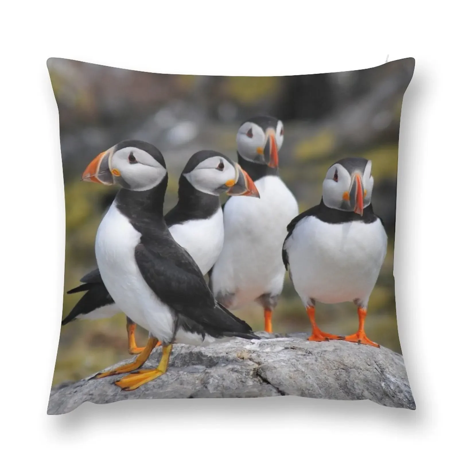 Puffin Group Throw Pillow Couch Pillows autumn decoration Pillowcases anime girl pillow