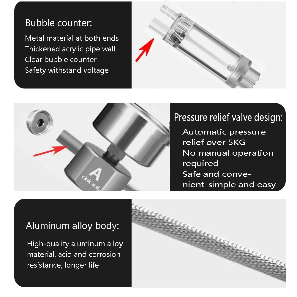 Aquarium DIY CO2 Reactor Generator System Kit For Aquarium Tank Co2 Regulator Diffuser Solenoid For Planted Aquarium Accessories view 3
