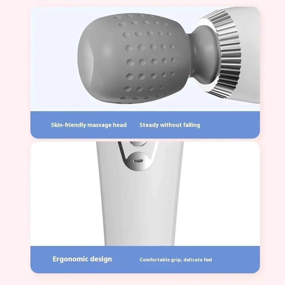 

Портативная электрическая массажная палочка, перезаряжаемая от USB, 5-скоростной регулируемый электрический массажный молоток, компактная, тихая работа