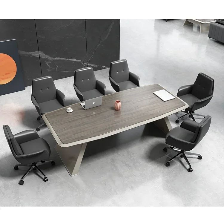 luxury modular furniture 6 Seats conference office MDF small meeting table