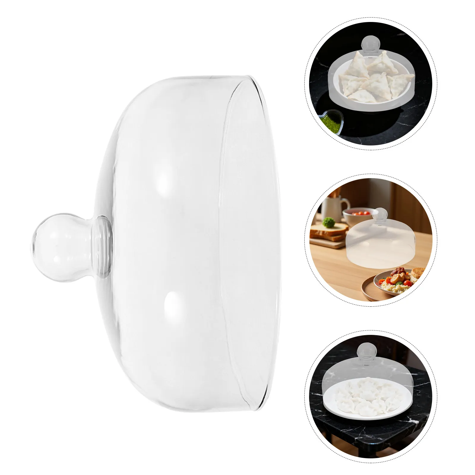 

Glass Microwave Splatter Cover Clear Dome Safe for Cooking 10Inch Size 6.9inch Tall Food Protector Microwave Splash Guard