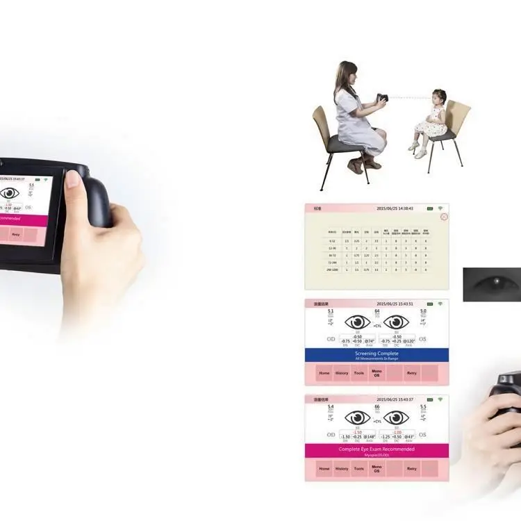 Modelo popular MSLYZ07 Sw-800 Equipamento de optometria Refrator automático Pequeno visor portátil com impressora