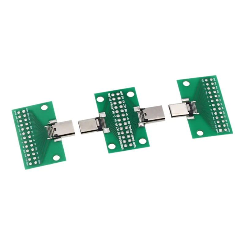 USB3.1 Typ-C Męski żeński Test PCB Adapter płytki drukowanej Typ C 24P Złącze 2,54 mm do linii danych Dwustronne wstawianie Transfer — zdjęcie 6