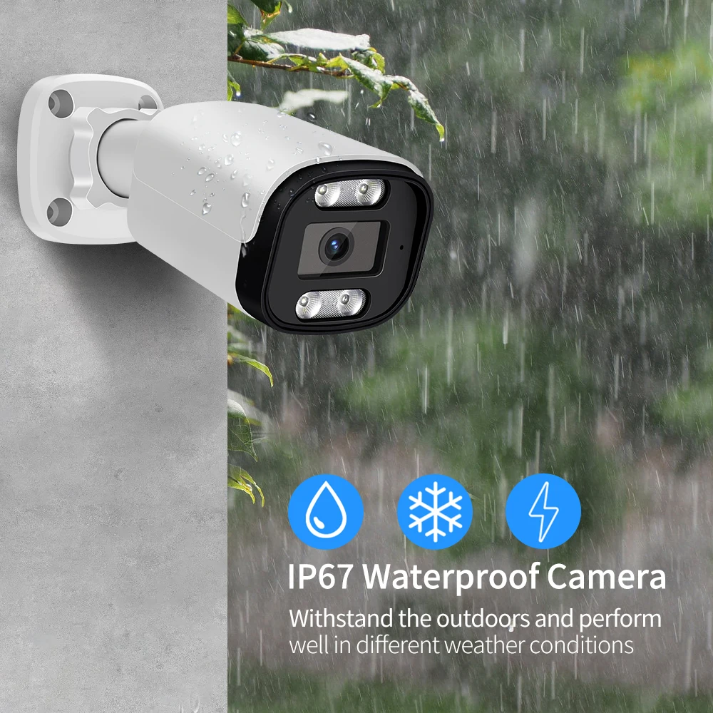 8MP 4K IP Surveillance Camera Outdoor Face Detection AI H.265 Onvif RTSP POE Human Detection Audio CCTV Security Camera