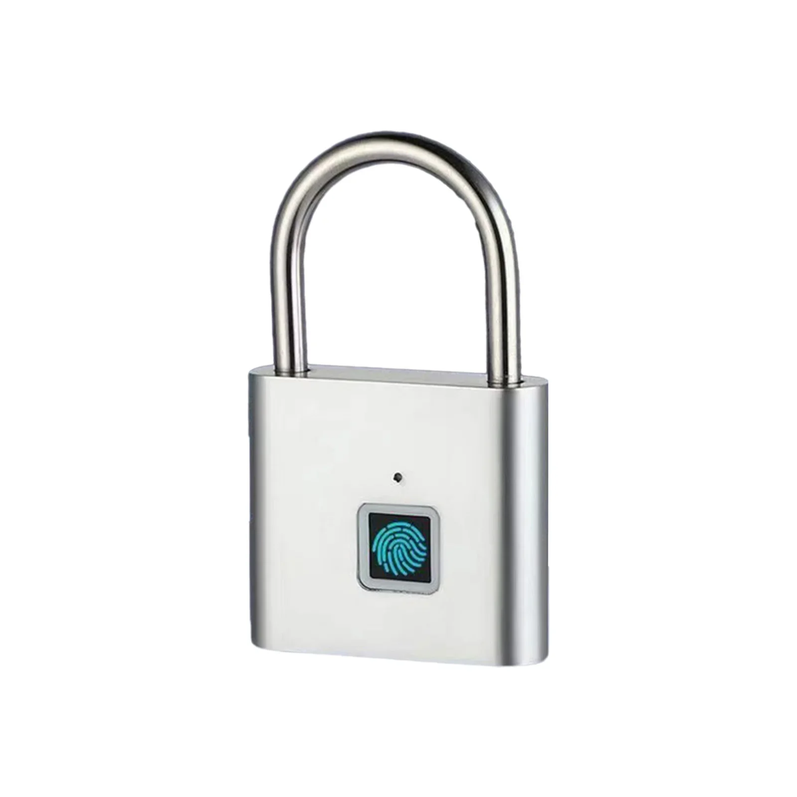 Keyless USB Charging Door Lock Fingerprint Smart Padlock Quickly Unlock Zinc Alloy Metal Self-imaging Chip 20 Fingerprints