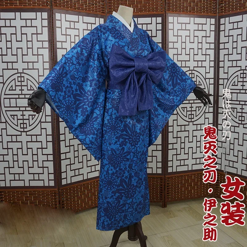 Kimetsu No Yaiba Tanjirou Zenitsu Inosuke Cosplay Costumes Japanese Kimono for Women