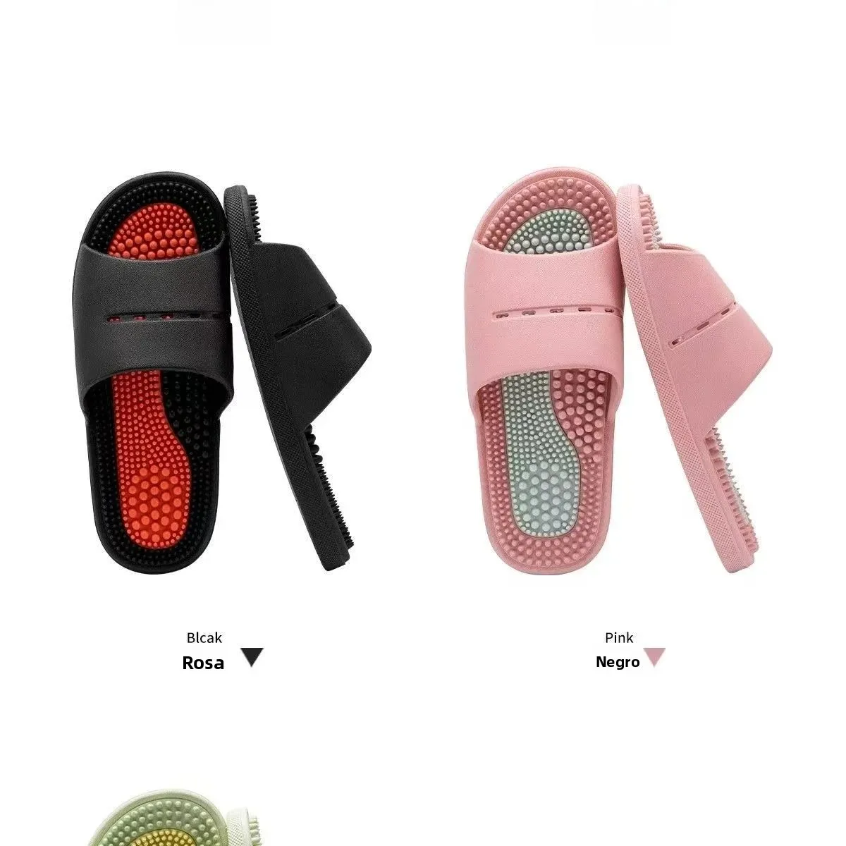 Pantuflas de Masaje para Hombre, Antideslizantes, para Interiores, Baño, Estilo Simple, Material de PVC, Cómodas, para Verano